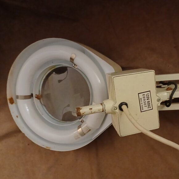 Vtg UL Underwriters Laboratories Magnifying Clamp Lamp E69307 Medical Task Light - Picture 4 of 6